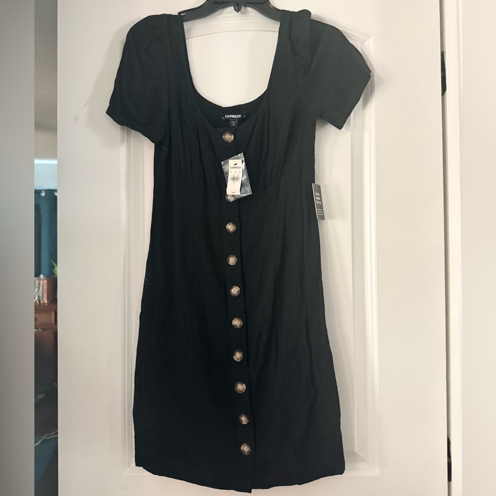 Express Black Button-Down Dress - new with tags